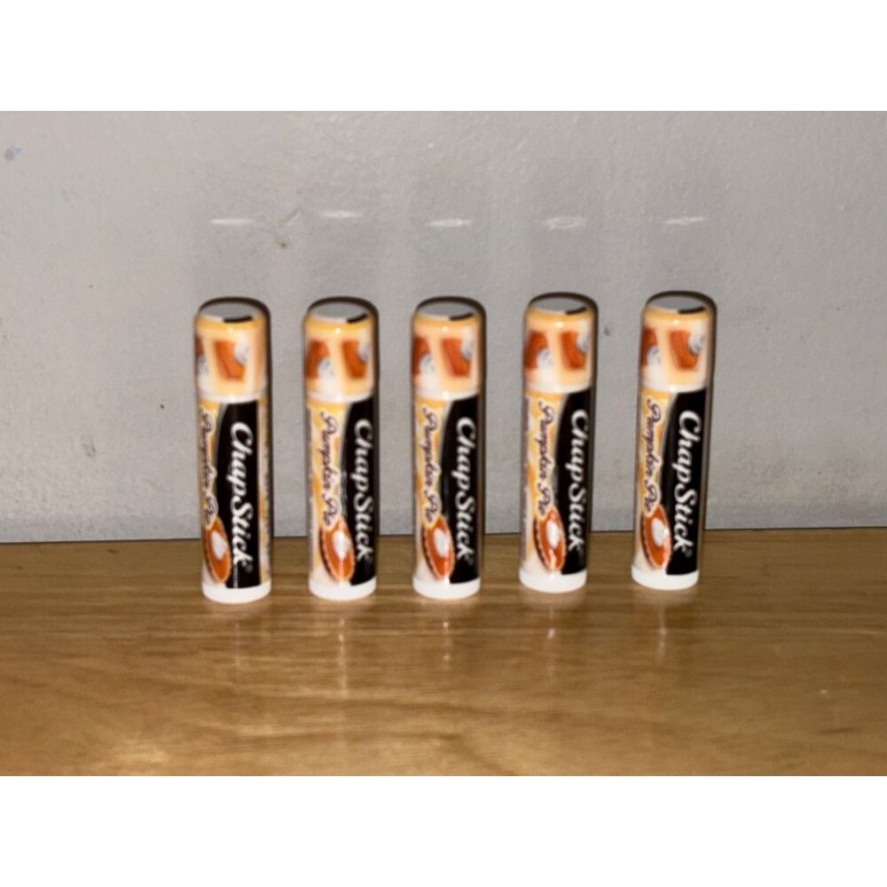 ChapStick Pumpkin Pie Skin Protectant Lip Balm Set Of 5 Tubes .15 oz. New Sealed